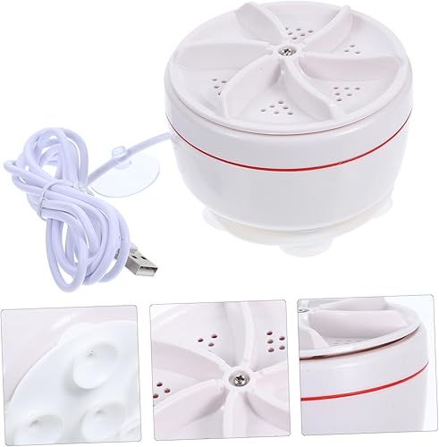 Miniatura 9 de POPETPOP Mini lavadora plegable portátil Lavadora ultrasónica de vibración de alta frecuencia para viajes y viajes de negocios, pequeña lavadora