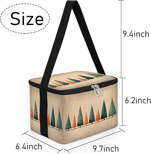 Miniatura 7 de The Christmas Theme Design Insulated Lunch Bag Women Reusable Lunch Tote Square Meal Bag for Adults Men Cooler Lunch Box for Work Travel Picnic Food