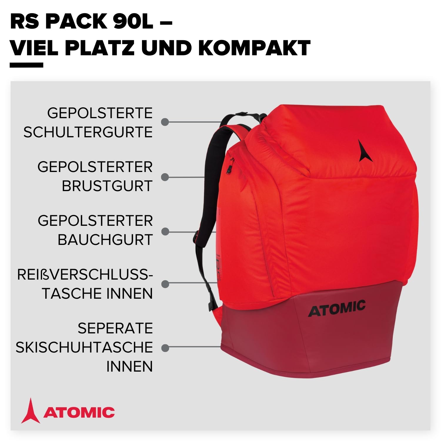 ATOMIC RS PACK 50L Rot Unisex Rucksack