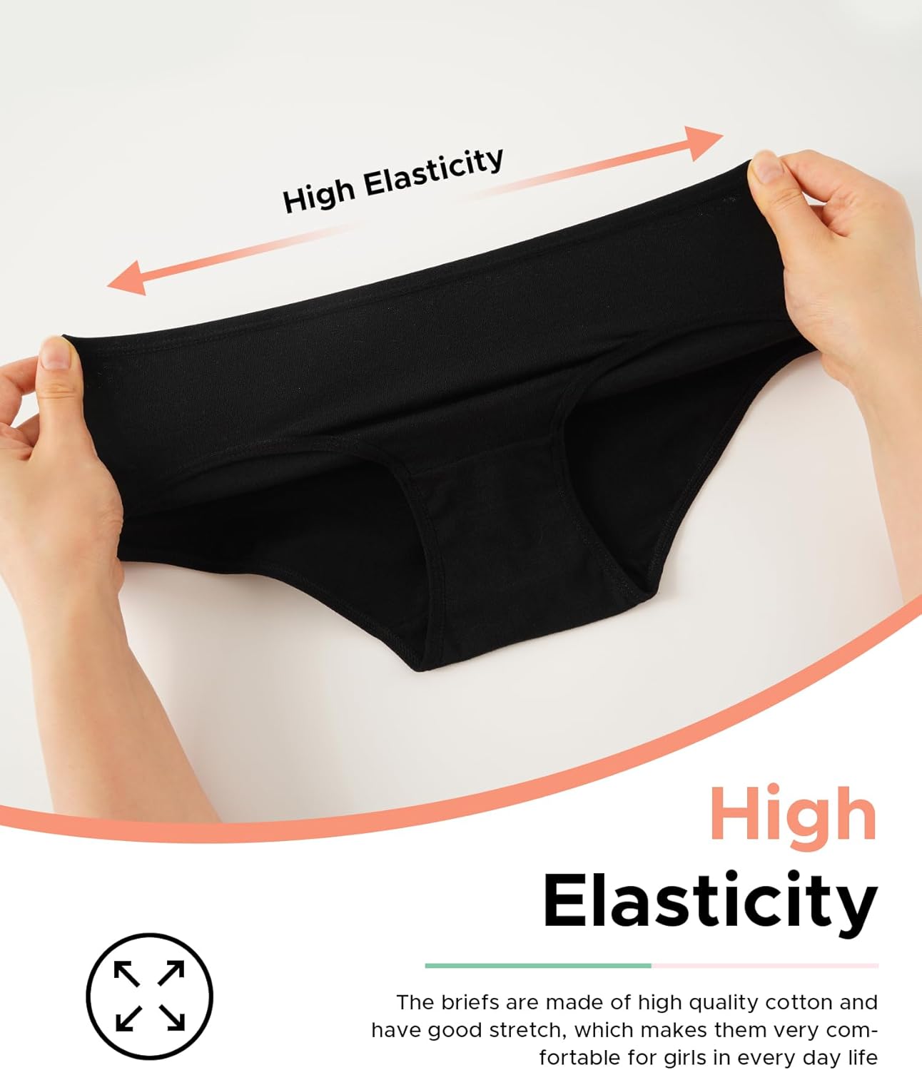 INNERSY Teen Girls Underwear Cotton Panties Breathable Assorted Briefs Size 8-16 - Image 3