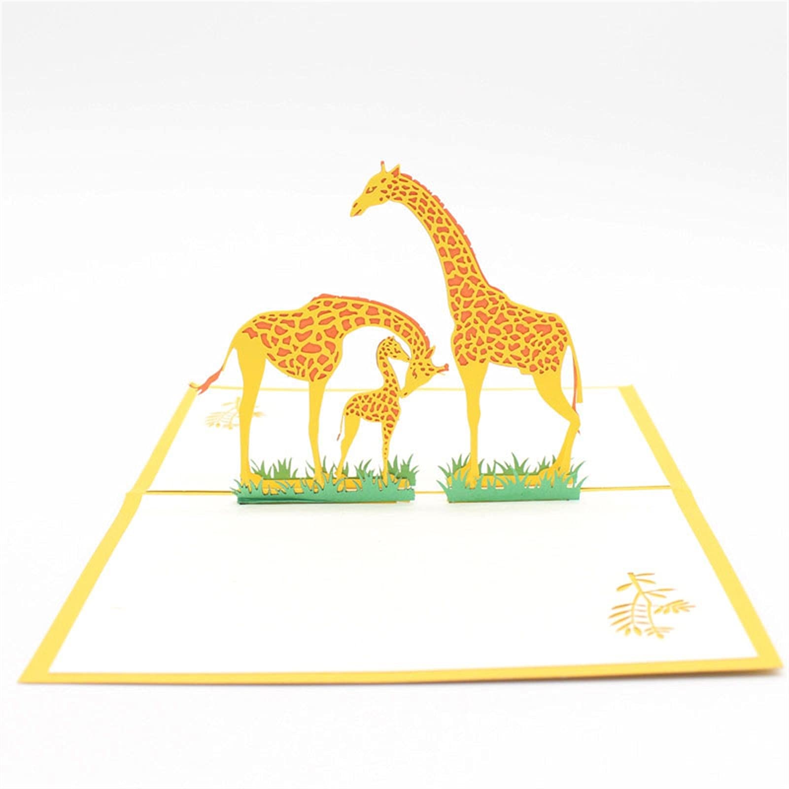 Grußkarte Grußkarten 3D Laserschnitt Handgemachte Kinder Geburtstag Kreative Geschenkpapier Einladung Grußkarten mit Umschlag Geburtstagskarte (Color : A, Size : 6pc)