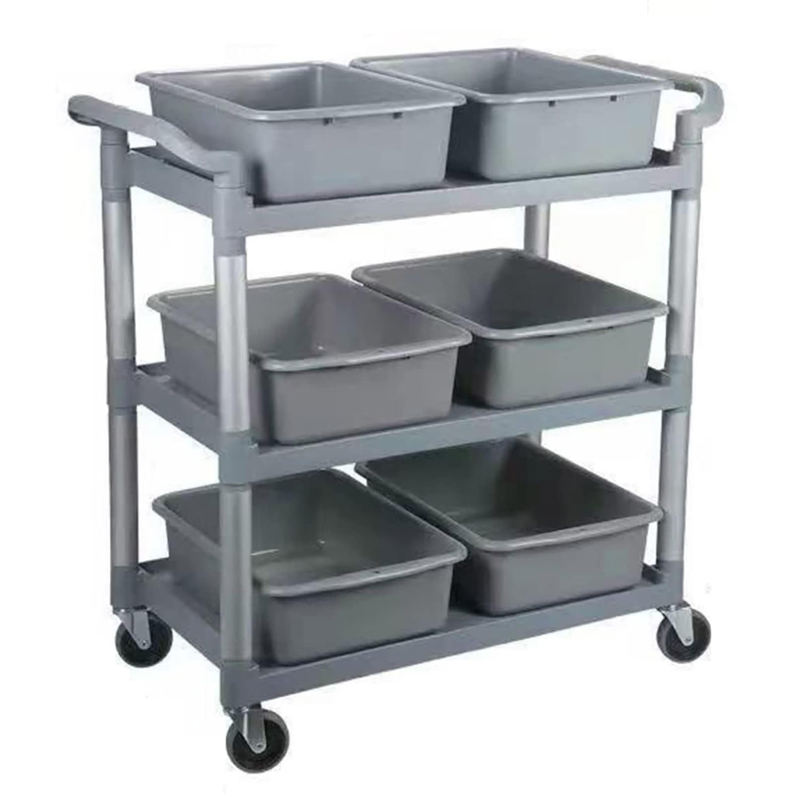 Carrito de almacenamiento de 3 niveles móvil ideal para organizar talleres y comercios