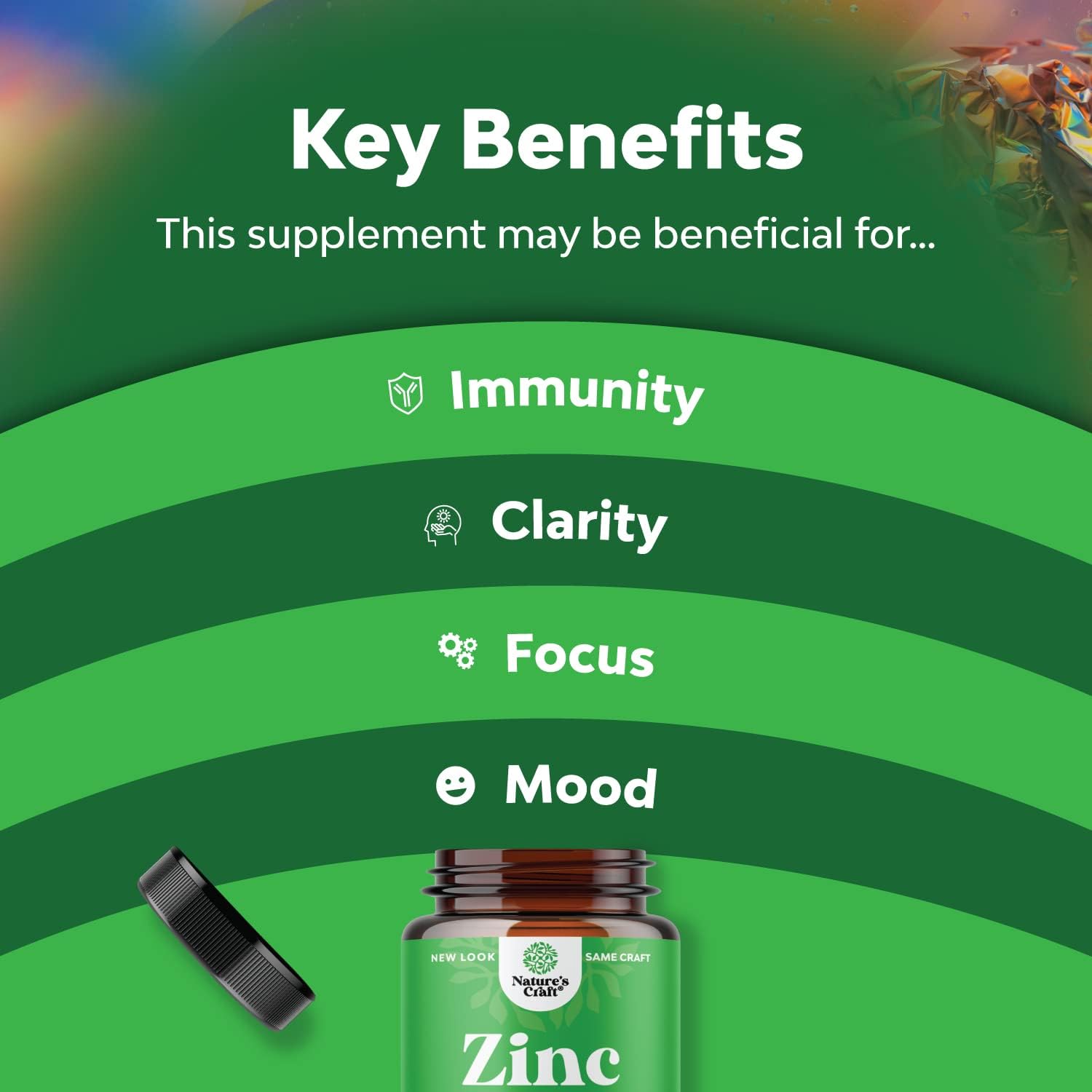 Bundle of Pure Zinc Supplement & Immune Support Quercetin with Bromelain Supplement - Provides Nail and Skin Care and Joints Support - Boost Immunity, Brain and Lung Health - Helps with Focus &amp : Health & Household