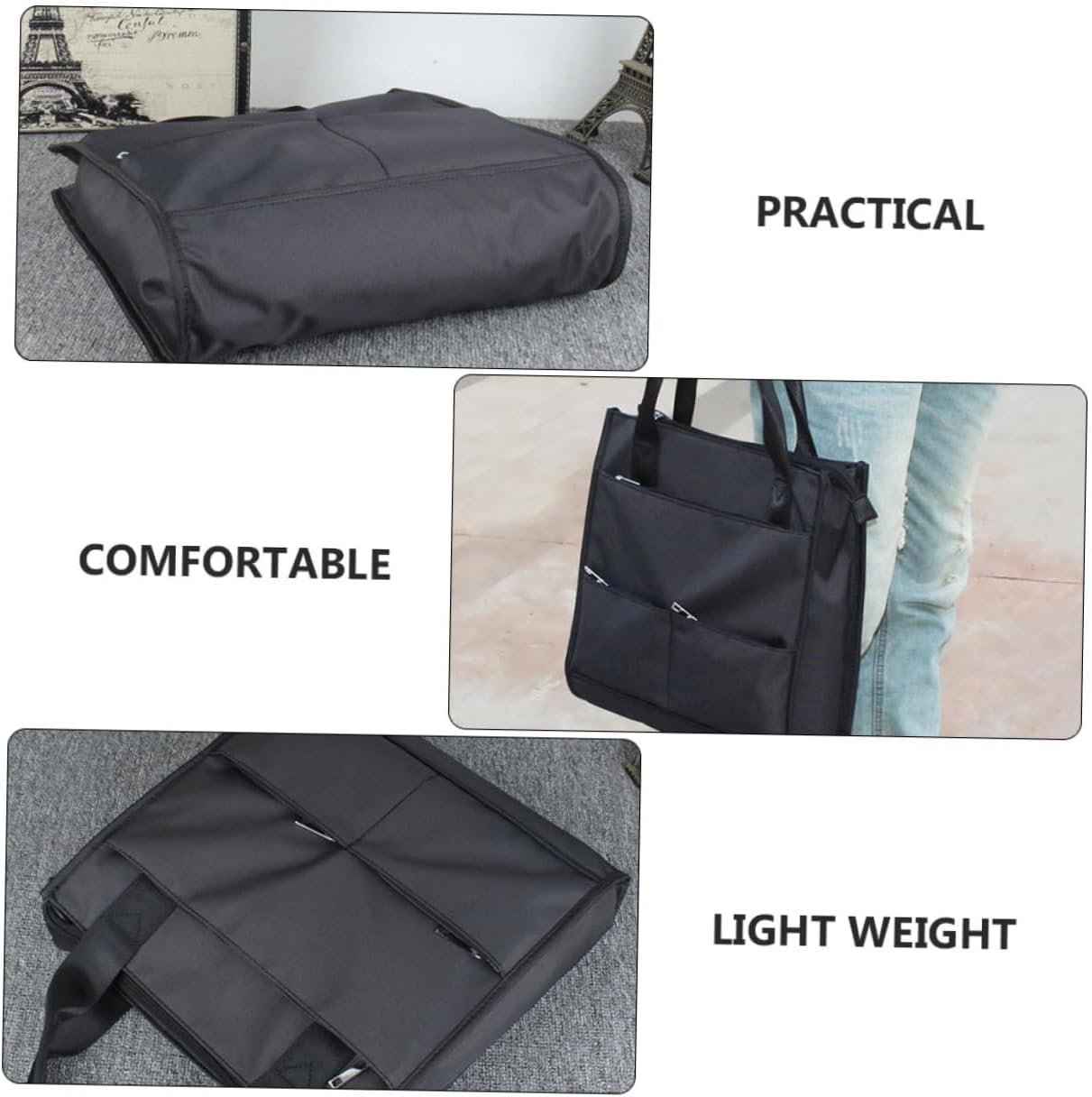 1pc Men's Business Crossbody Portfolio Bag Versatile Storage Bag Double Handle for Office Parties and Daily Use Stylish and Functional Briefcase for Modern Professionals