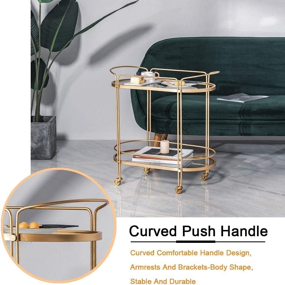 トロリー バーカート キッチン棚 サービングカート トロリー 2段カート