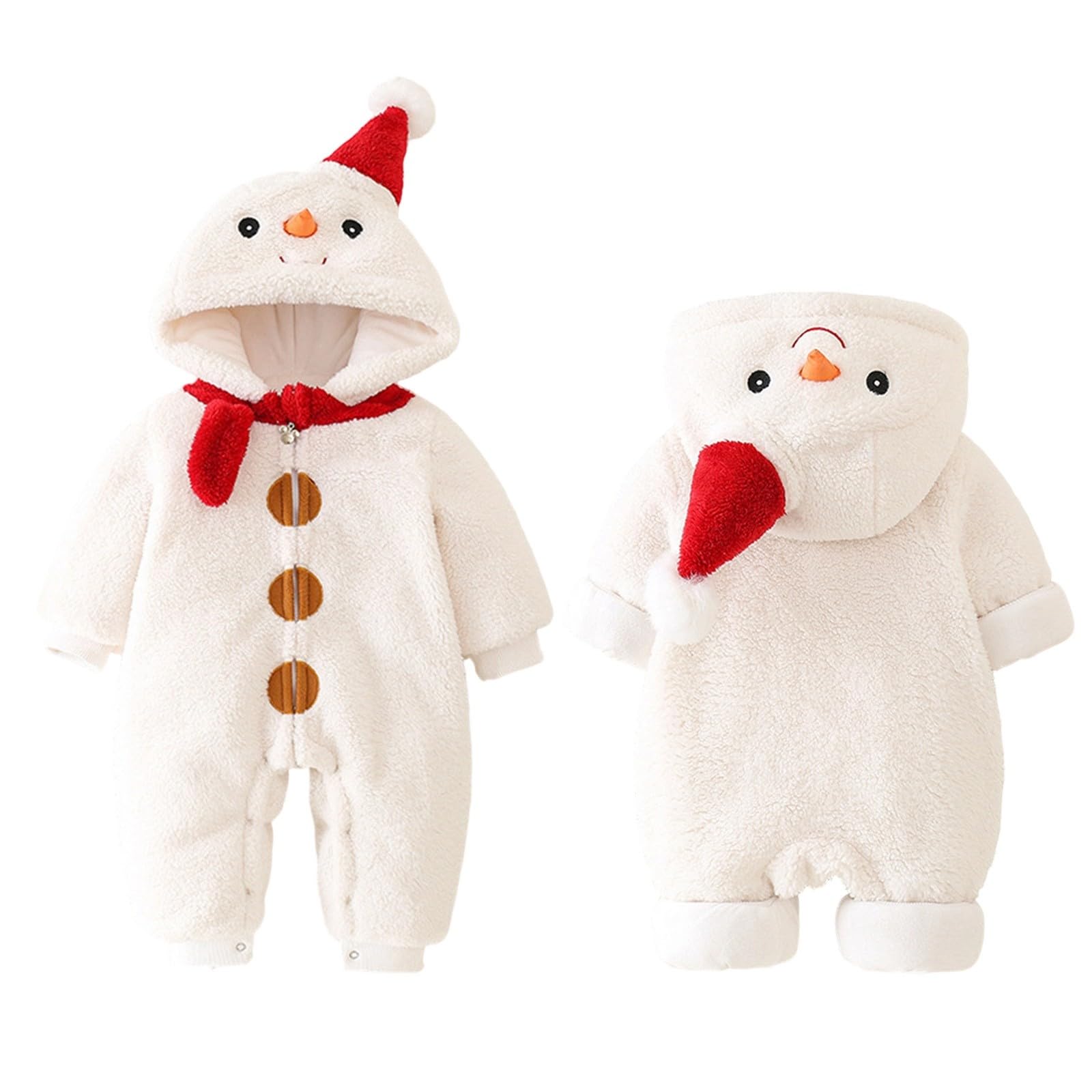 Costume Pupazzo di Neve Bambino - Vestito Neonato per Carnevale, Halloween, Compleanni E Party 0-18 Mesi Costume da Pupazzo di Neve per Bambini Varie Taglie Festival