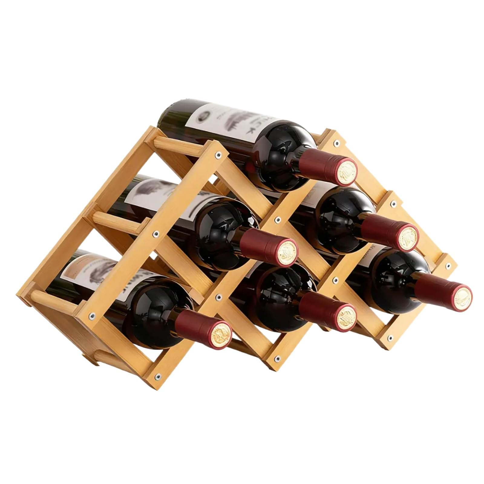 Weinregal, Weinflaschenregal aus Holz, flexibel einsetzbar(Wood,Medium)