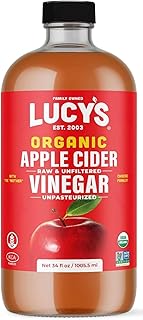 Lucy's Family Owned - USDA Organic NonGMO Raw Apple Cider Vinegar, Unfil...