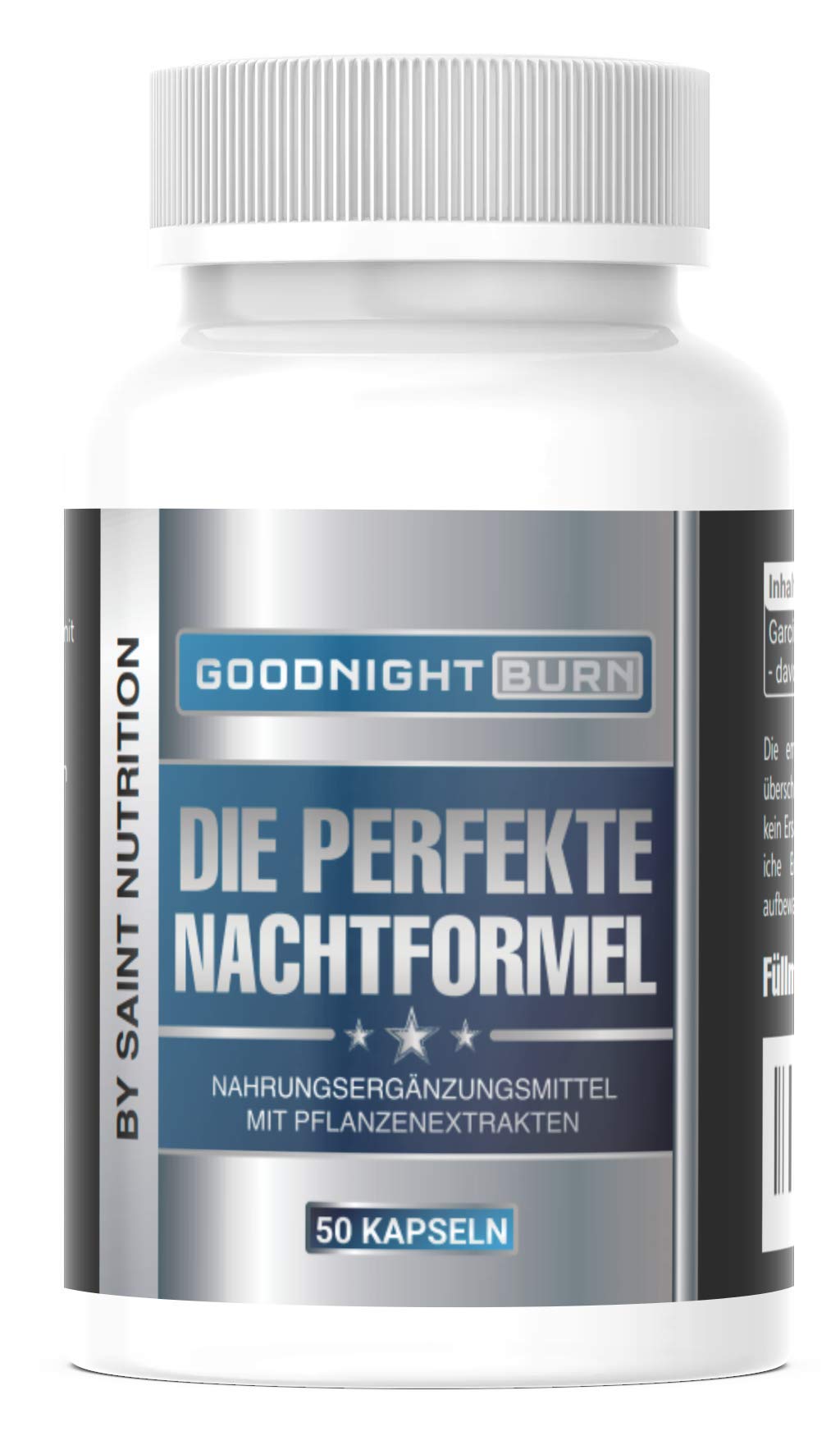 Saint Nutrition® GOODNIGHT F-BURN Kapseln Vegan - 1 Kapsel für die Nacht mit Garcinia Cambogia - für Männer & Frauen, schnell + hochdosiert