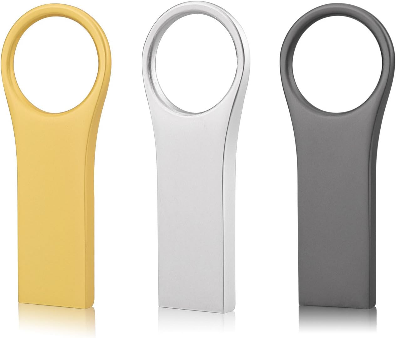 U07STORE 16G USB 2.0 Flash Drive Memory Sticker Thumb Drive Pen Disk ( 3 mixed color: Black,Sliver,Gold )