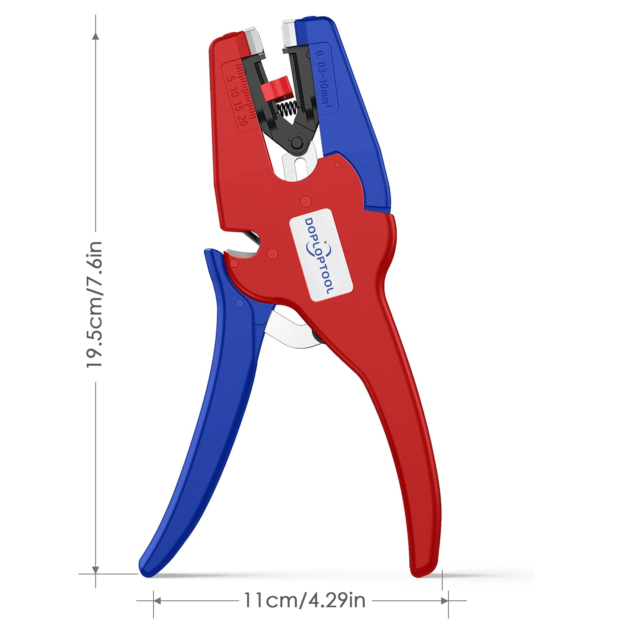 Doplop Abisolierzange Automatisch Kabelabisolierer Kabelabisolierer für Elektroinstallation, Elektronik [AWG 32-7/0.03-16mm²]