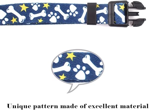 Miniatura 3 de QQPETS Collar suave ajustable para perro Estampado de flores rosadas, multicolor, lindos patrones para especies pequeñas, talla XS, especies