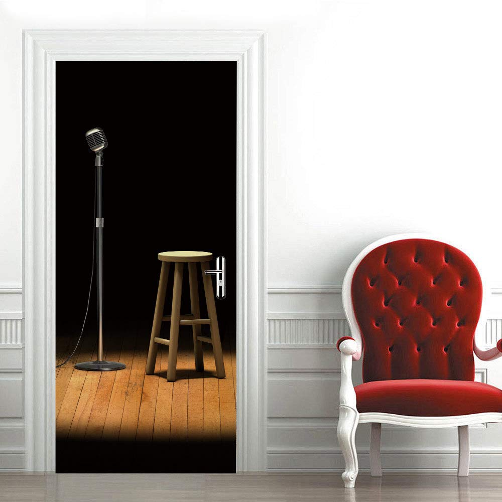 Trompe l'oeil porte mural intérieure pour agrandir une petite pièce de maison