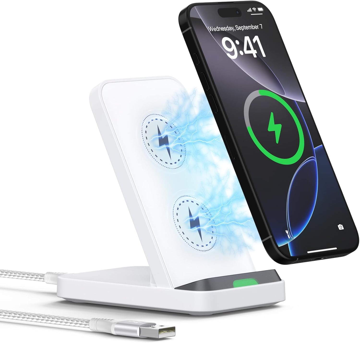 15W Wi-fi Charger Stand Inductive Charging Station for Galaxy S24 Extremely/S24/S23/S22/S21 FE/S20/Z Flip6, Google Pixel 9 Professional/8/8 Professional/7/6, Qi Charging Station iPhone Cellular Telephone Wi-fi Charger for