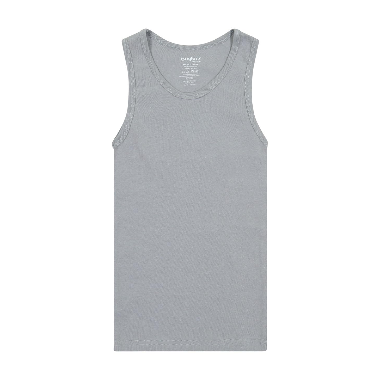 Buyless Fashion Camisetas sin Mangas para niños de algodón Suave, (Pack 6)