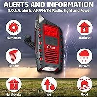 Vista 3 de Eton Odyssey - Radio de emergencia Bluetooth multialimentación con RDS, color rojo