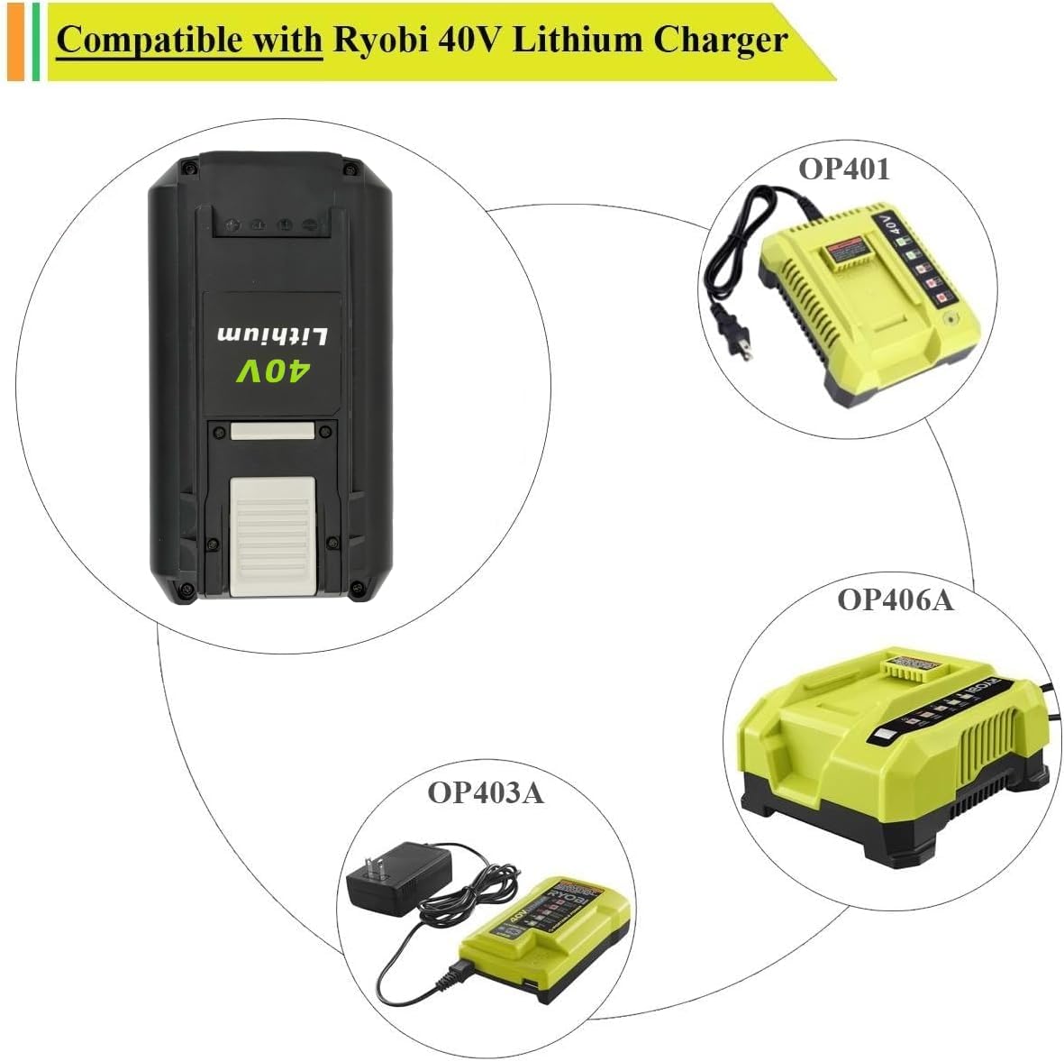 Batterie de Remplacement OP4020 pour Ryobi 36V 40V 2.0Ah OP4040 OP4050A OP4026 OP40201 OP40261 OP4030 OP40301 OP4050 OP4060 BPL3640D2 RLM36BL BPL3650D BPL3620D BPL3626D