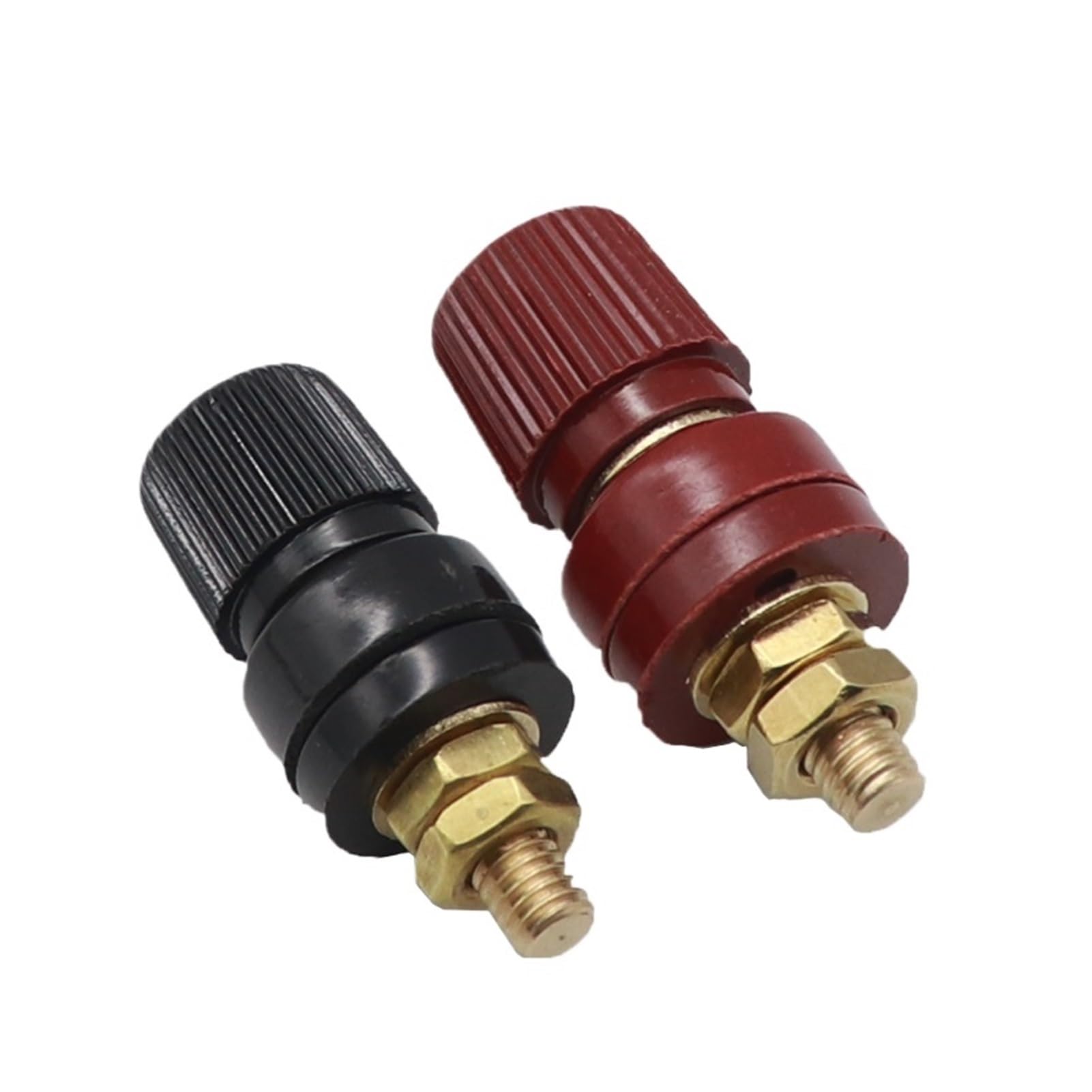 Power Junction Post Connectors ?2PCS? 6MM Full Copper Posts 333 Brass Terminal Blocks Power Supply Terminals Welding Machine Inverter Post Connector M6(Vermelho)