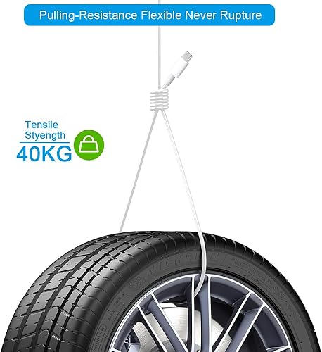 Miniatura 7 de Cargador rápido para iPhone, 20 W USB C PD cargador de pared enchufe con certificado MFi cable tipo C a Lightning de 6 pies y carga rápida 2