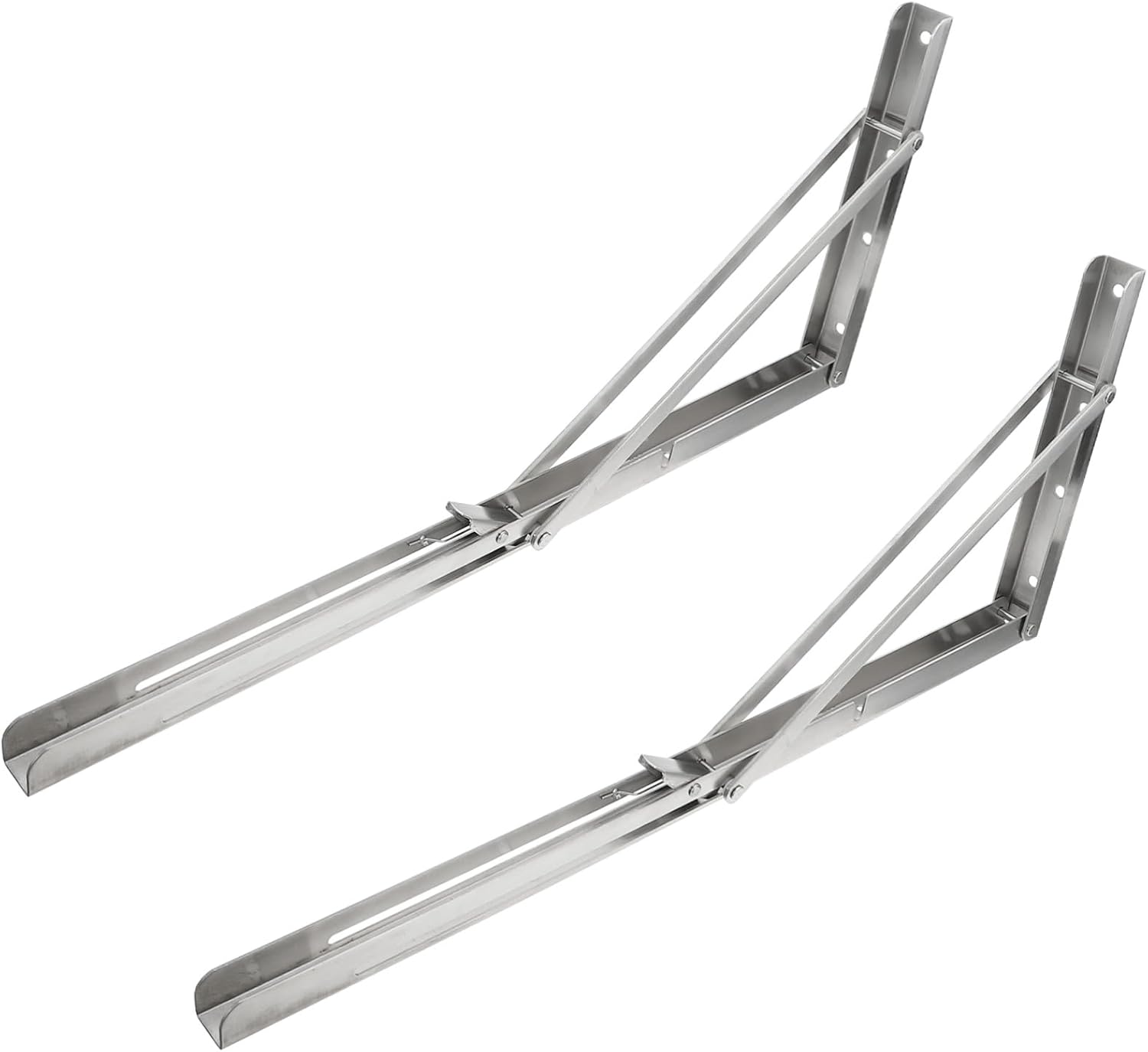 Gadpiparty Sturdy Stainless Steel Brackets for Shelves Wall Board Support