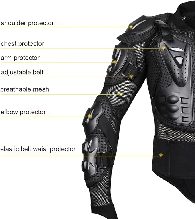 Chaqueta y coderas protectoras para motociclismo adulto miniatura 3