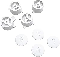 Vista 2 de eXtremeRate White Interchangeable ABXY Buttons for Nintendo Switch Pro Controller, DIY Swappable Replacement ABXY for Nintendo Switch Pro