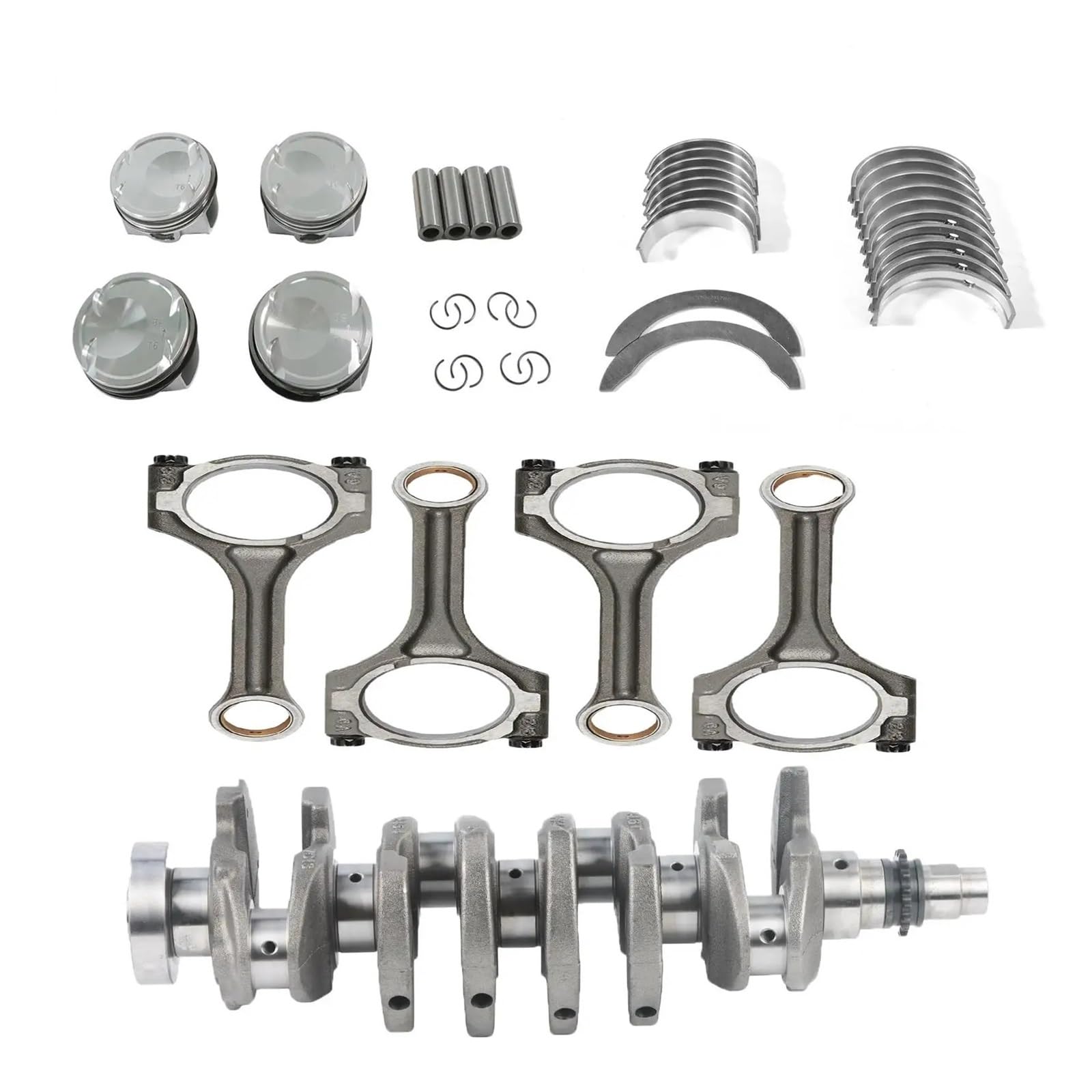 Albero a camme motore Adatto per Hyundai | Kit di ricostruzione di revisione G4FJ Kit cuscinetti pistoni principali dell'albero motore turbo da 1,6 litri