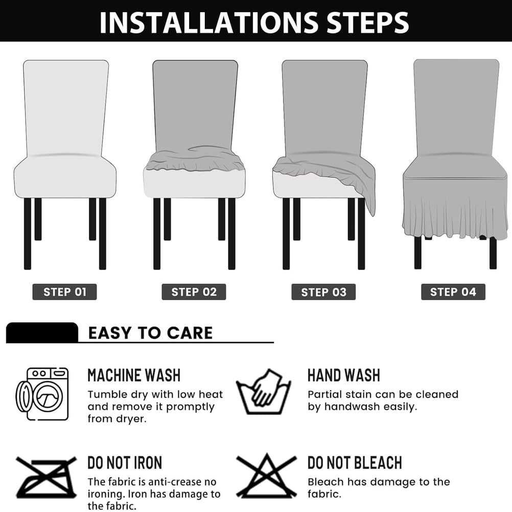 High Stretch Dining Chair Covers, Seersucker Chair Slipcovers Parson Chairs Cover Removable Washable Chair Seat Protector for Home Ceremony Banquet Wedding Hotel,Dark Green,2PCS