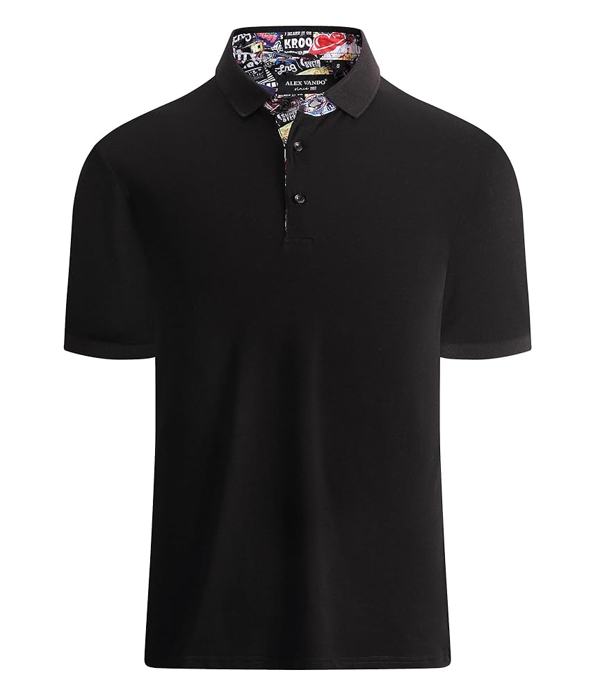Alex Vando Mens Polo Shirts Short Sleeve Regular Fit Fashion
