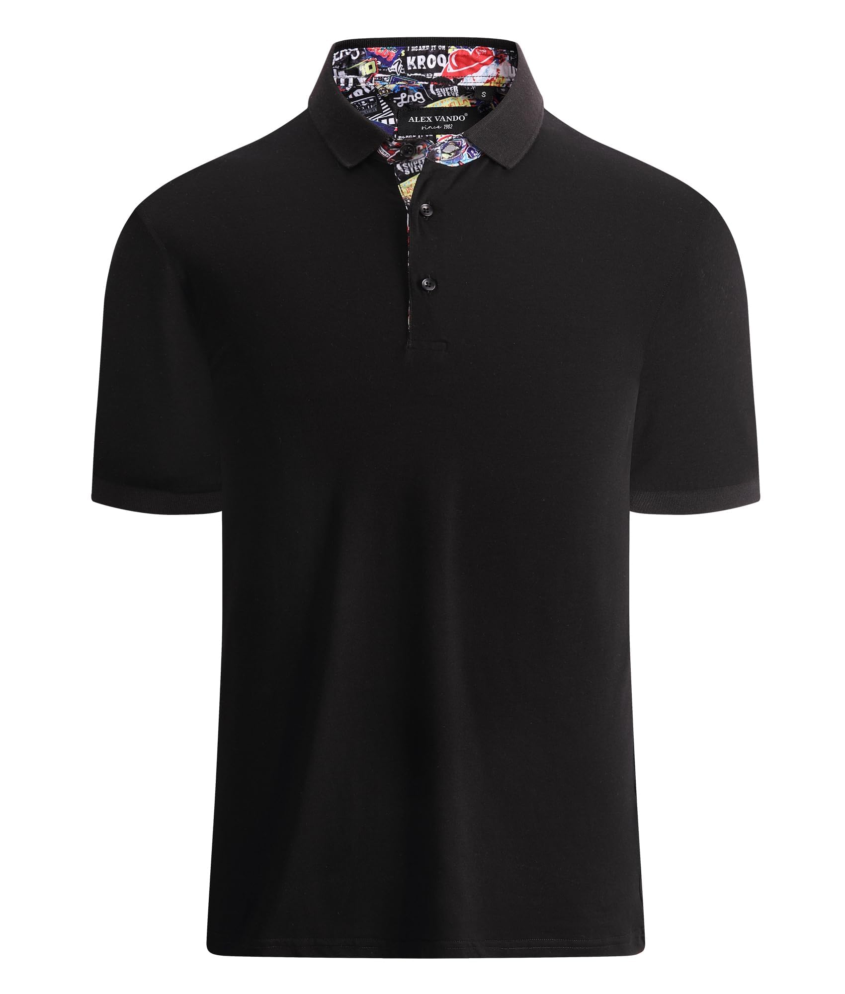 Alex VandoMens Polo Shirts Short Sleeve Regular Fit Fashion Designed Shirt