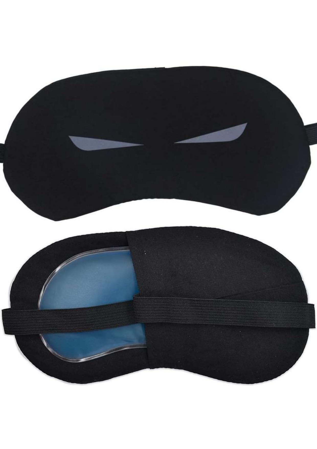 Zenkova Black Sleep Mask with Angry Eyes Design and Gel Insert – Funny Cartoon Eye Mask for Men, Women, Kids – Cooling Eye Mask for Sleeping, Travel, Headache Relief – Adjustable Strap – Light Blocking Eye Shade-image-5