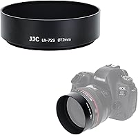 Vista 1 de JJC Parasol de lente de metal de aluminio estándar de montaje atornillado de 2.835 in para lentes con rosca de filtro frontal de 2.835 in para Canon