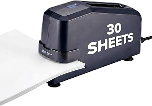 Bostitch Impulse Electric Stapler for Office, Classroom & Home, 30 Sheet Capacity, Fast No-Jam Automatic Stapling, Refill Alert & FastLoad System, Durable Design, Black, 1 Pack
