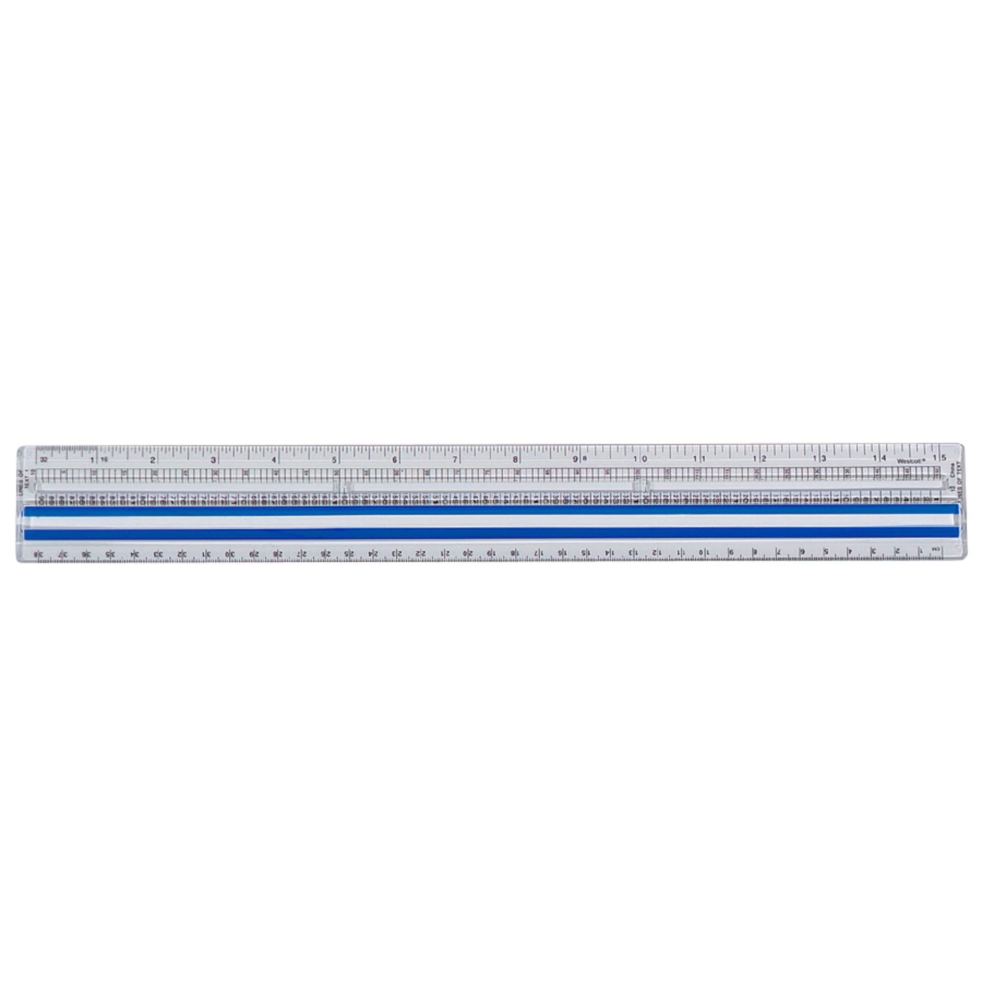 Data Street Works Ruler Snapklik.com : Westcott 40711 Clear Data Processing Magnifying Ruler