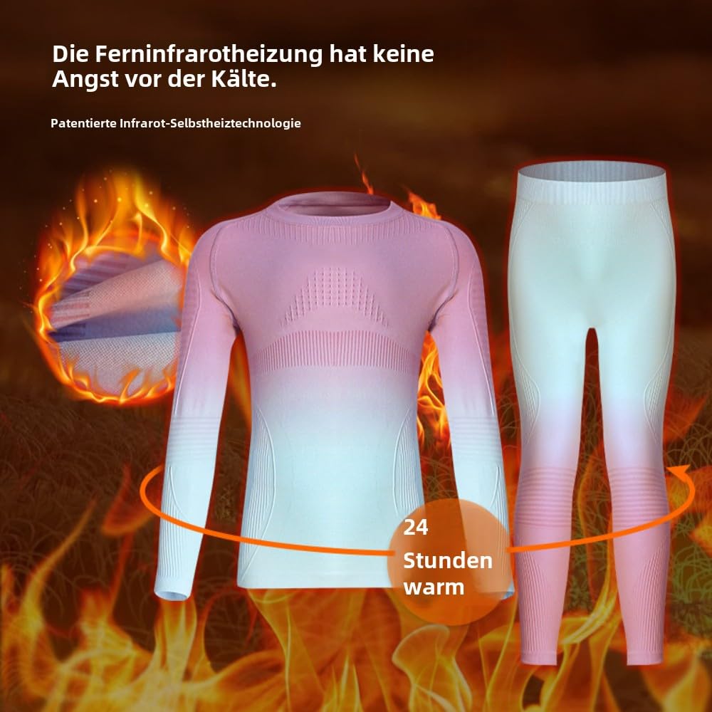 Kinder Skianzug mit hoher Elastizität, schnelltrocknend und atmungsaktiv, Kompressionskleidung mit Skifunktion, Feuchtigkeitsableitung und Wärmeisolierung, Gradienten-Set