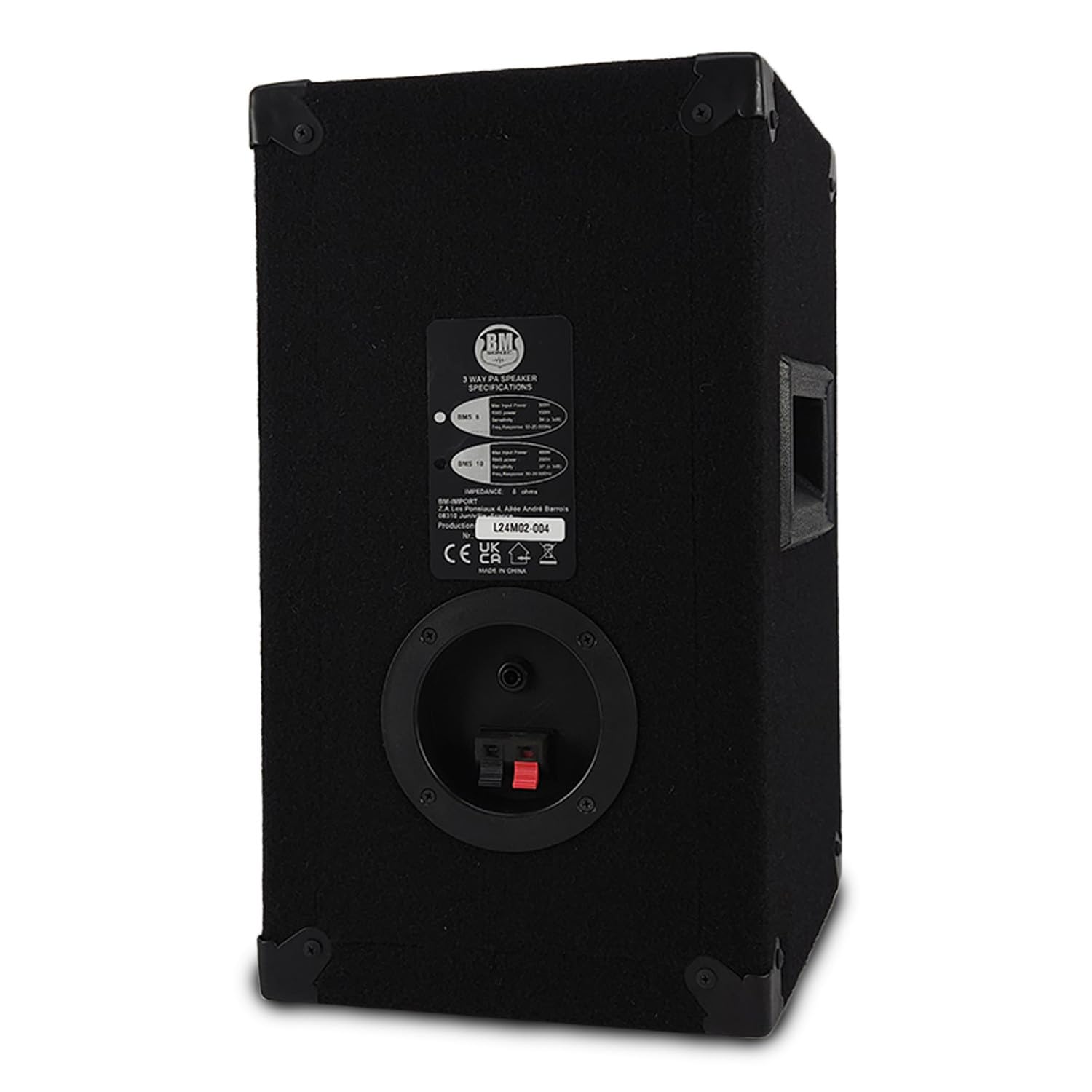 Paire d'enceintes Sono Bass Reflex Trapézoïdal à 3 Voies 8"/20cm - 2 x 300W - BM Bmsonic BMS-08