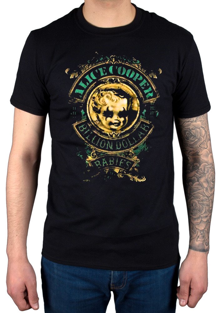 Official Alice Cooper Billion Dollar Babies T-Shirt Album Music Rock Metal Black