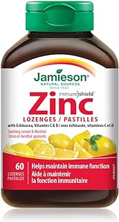 Zinc Lozenges with Echinacea, Vitamins C and D3 - Lemon and Menthol Flavour