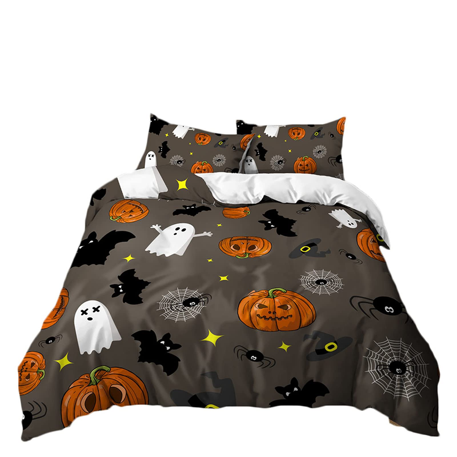 Meiju-Shop Men's Star Spider Meiju Duvet Cover Set 3 Piece For Single Double Super King Size Bed, 3D Halloween Printed Bedding Set Microfibre Bed Set With Quilt Case And Pillowcases 50X75cm (,240X220cm)