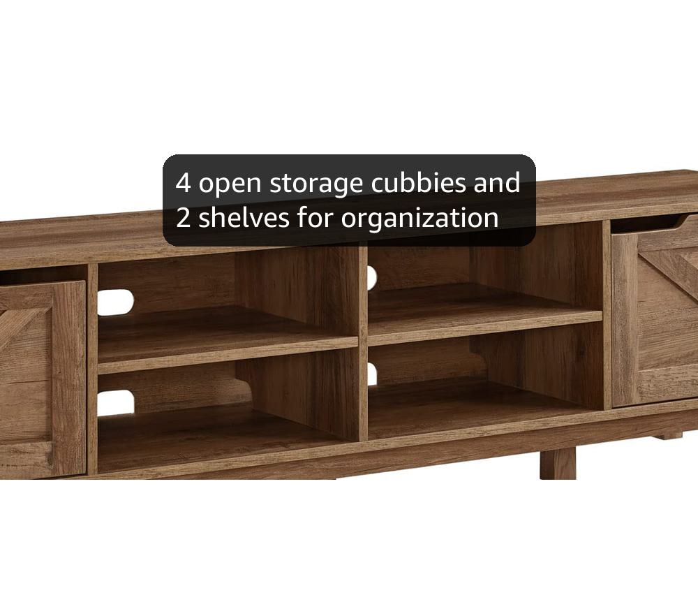 Amazon.com: Walker Edison Tinsley Rustic Barn-Door Low TV Stand