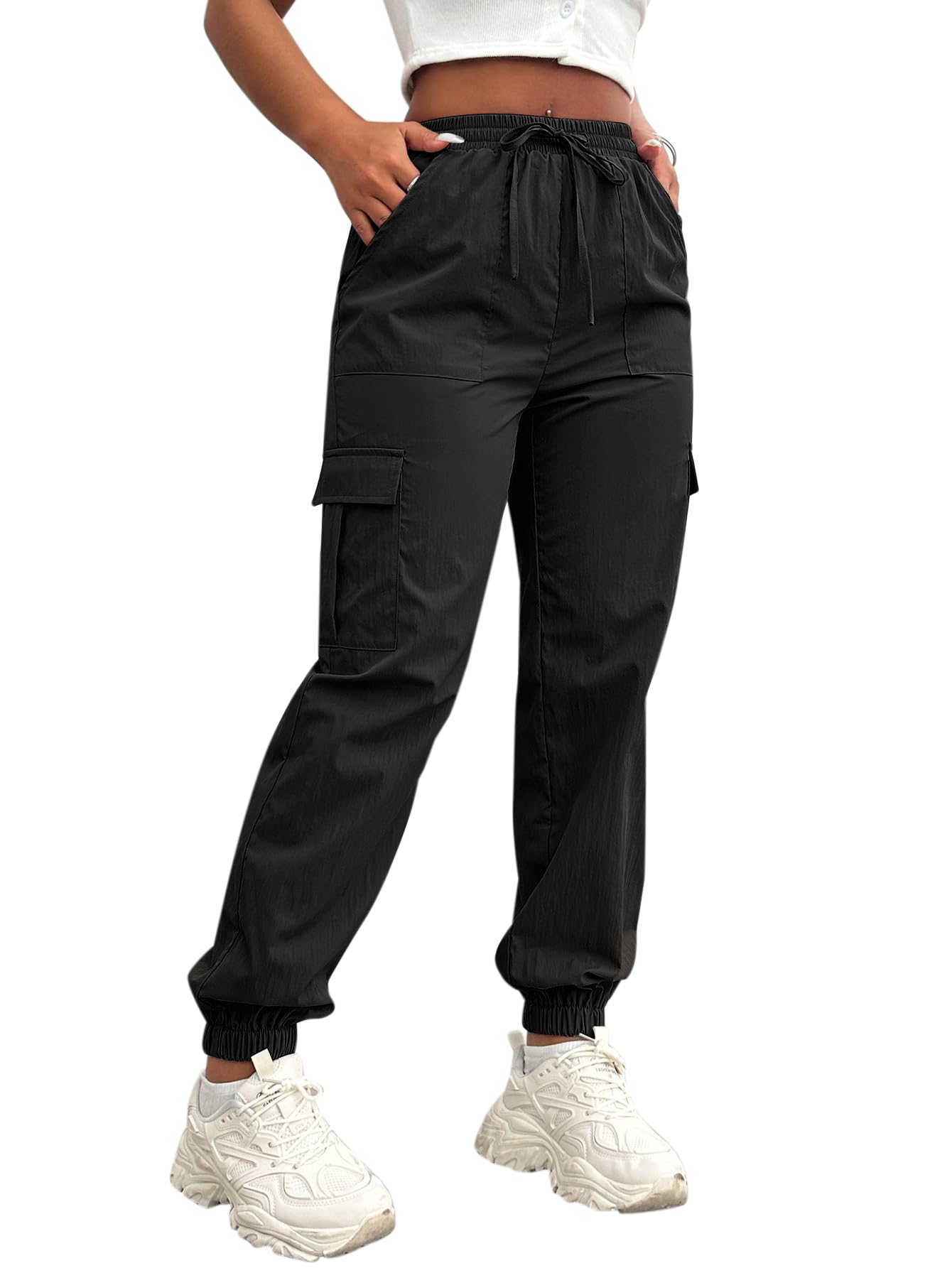 Cargo Pants Women Lightweight Joggers Quick Dry Summer Hiking Pants with Pockets