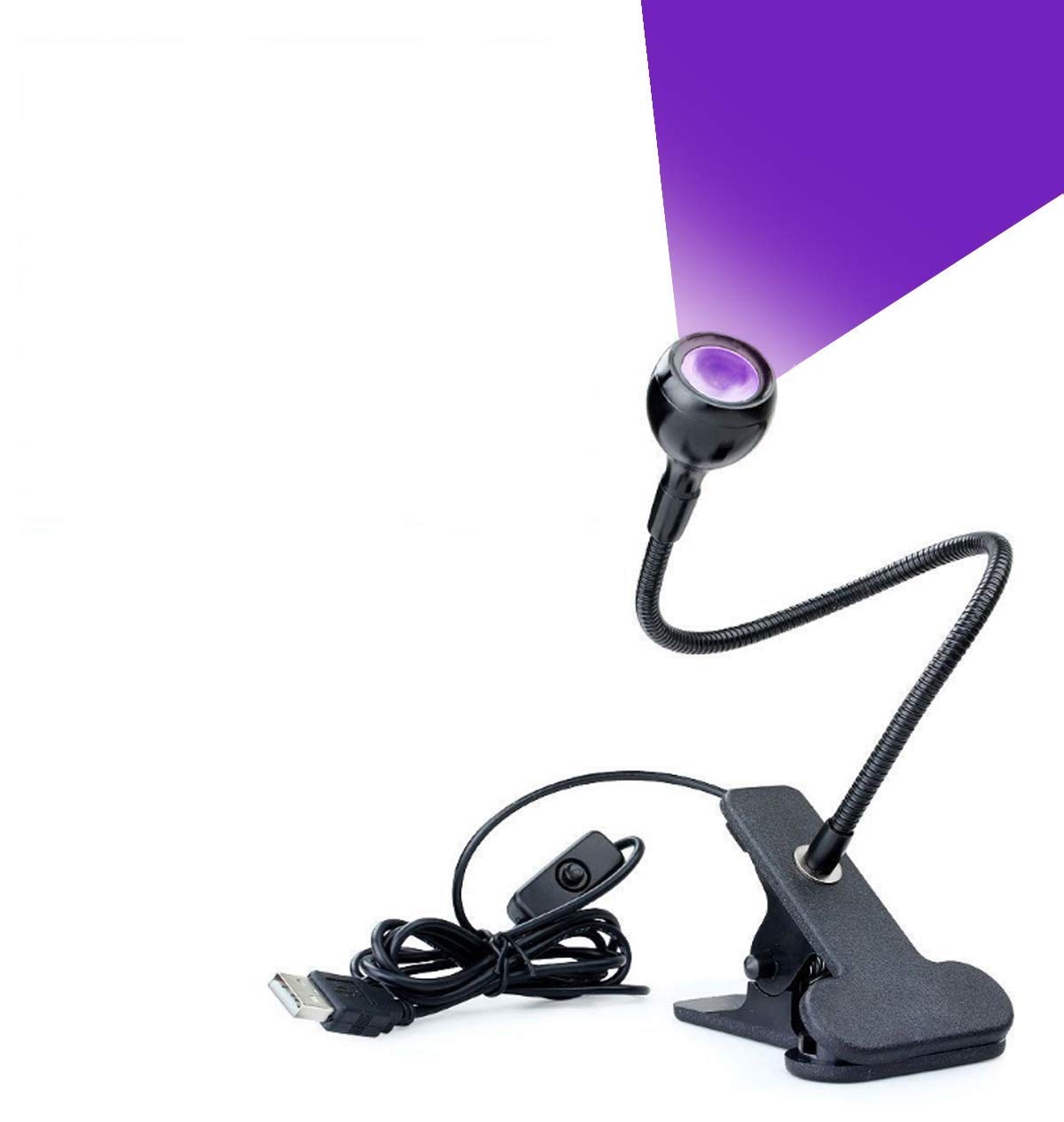 Buyyart New LED Blacklight, Gooseneck Lamp with Clamp, UV Blacklight