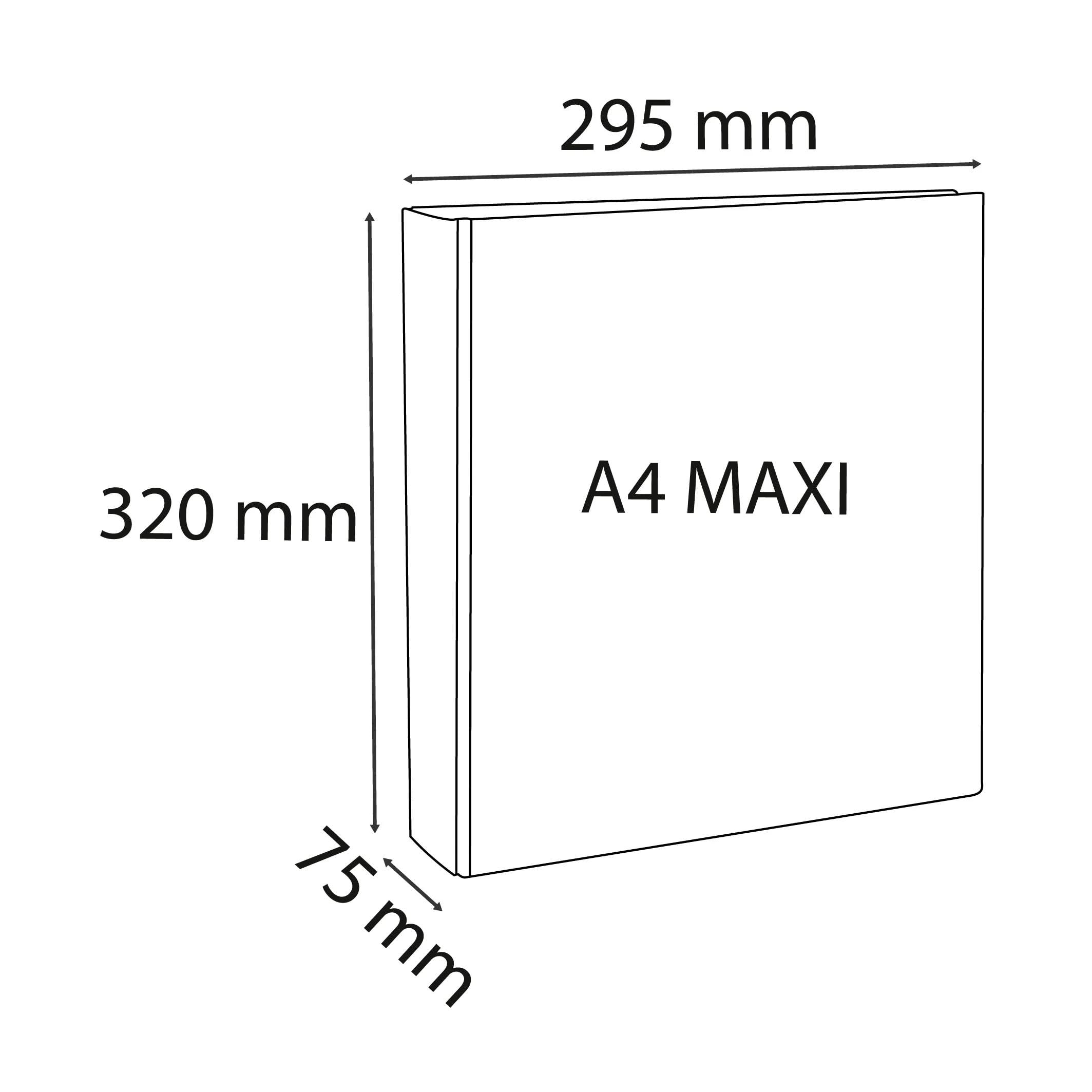 Exacompta - Rif. 51924E - Cartone da 10 raccoglitori personalizzabili, 2 tasche, 2 anelli a D da 50 mm, dorso 75 mm, dimensioni esterne: 32 x 29,5 cm, formato A4 Maxi bianco