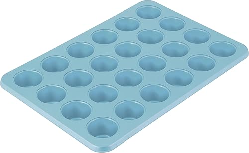Miniatura 8 de KitchenAid Molde para muffins de acero aluminizado antiadherente de 24 tazas, contorno plateado