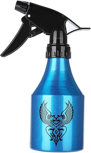 Botella de aluminio profesional de 10.1fl oz, botella de spray de presión para el hogar, flores de agua con tatuaje de peluquero, botella de jabón