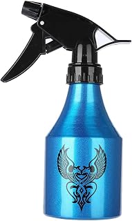 300ml Spray Bottle,Professional Aluminum Tattoo Spray Bottle,Pressure Sprayer Spray Pump Bottle for Household Water Flowers with Hairdresser Tattoo Green Soap Spray Bottle Refillable Cosmetic Containers(Blue)