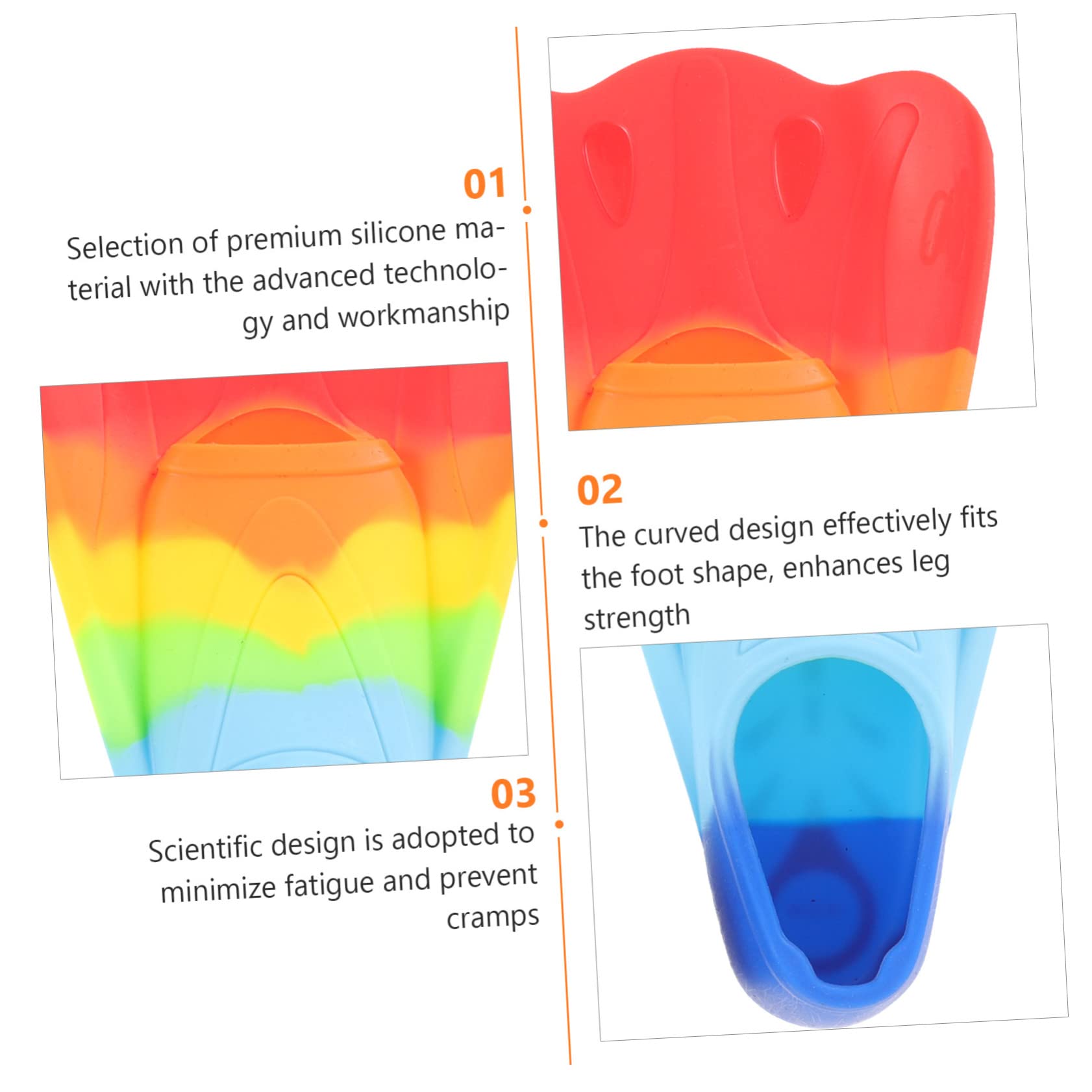 Toyvian 1 per Silicone per Accessorio per Allenamento Leggere Snorkeling e Immersioni Xxs Colorazioni