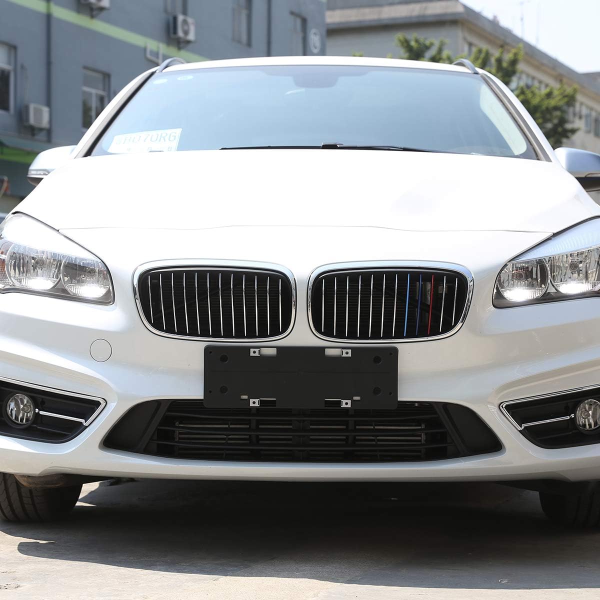 YIWANG ABS Chrome Front Grille Insert Trim Strips Grill Cover 24pcs For BMW 2 Series 218i F45 f46 2015-2018 Accessories