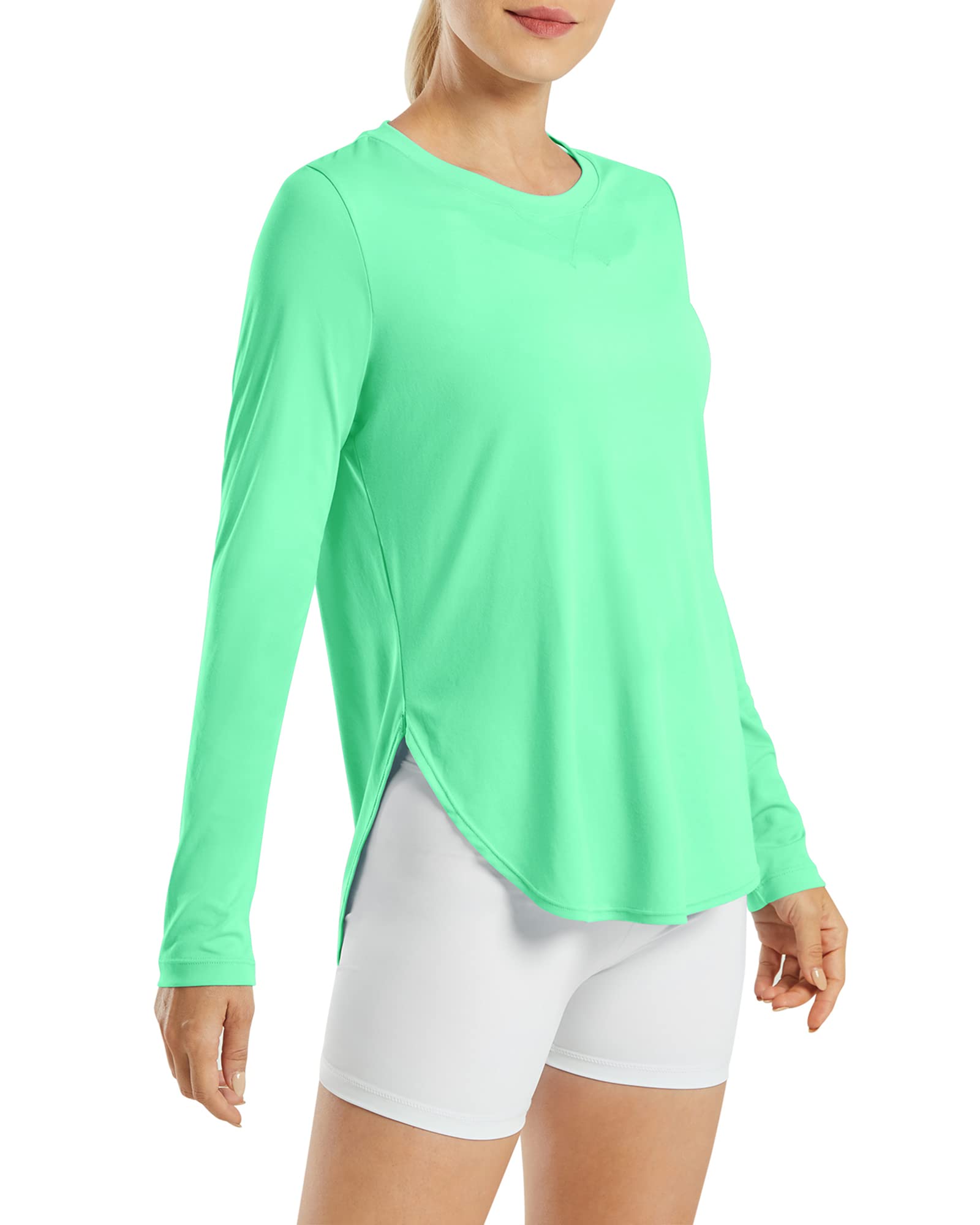 G4Free Women's UPF 50+ UV Shirts Long Sleeve Workout Sun Shirt Outdoor Gym Hiking Tops Quick Dry Lightweight — view 17