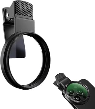 52mm Clip-on CPL Phone Camera Lens FilterUniversal CPL Filter Compatible with Smartphones, HD Polarizing Phone Lens to Reduce Glare Enhance Colors for Pro-Level Photos